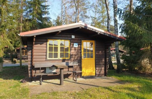 wald chalet Hotelzimmer mit Doppelbett im Komfort Hotel